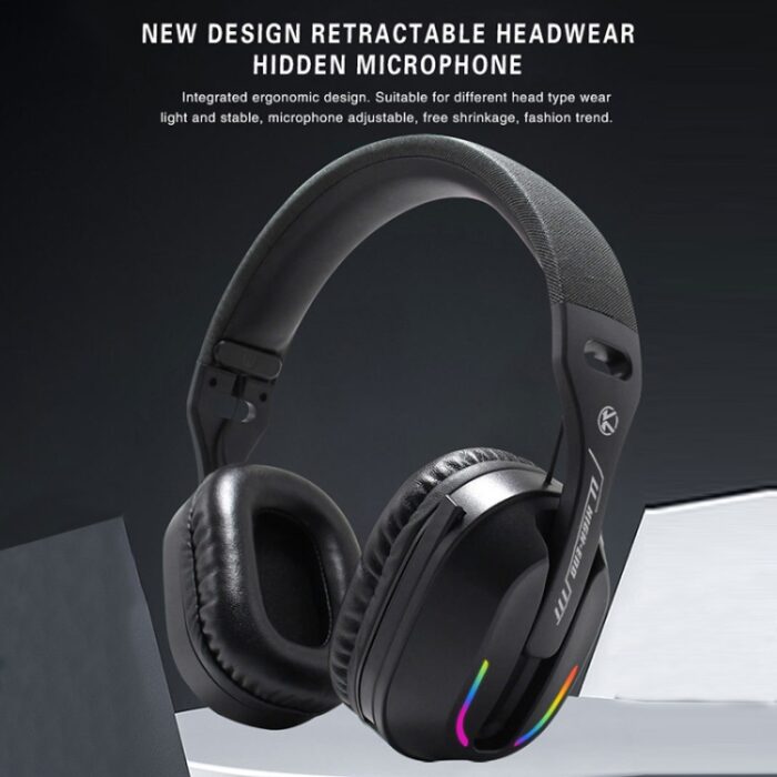 GT100 RGB Gaming Headphones with 2.4G Transmitter, Bluetooth 5.4 - Image 6