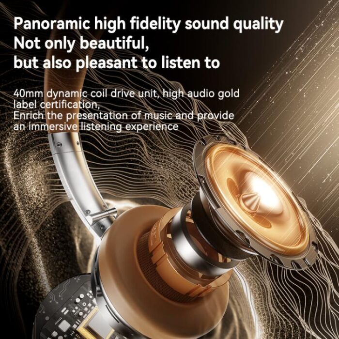 A53 Retro Metal ANC Bluetooth Headphones, Foldable, Bluetooth 5.3 - Image 4