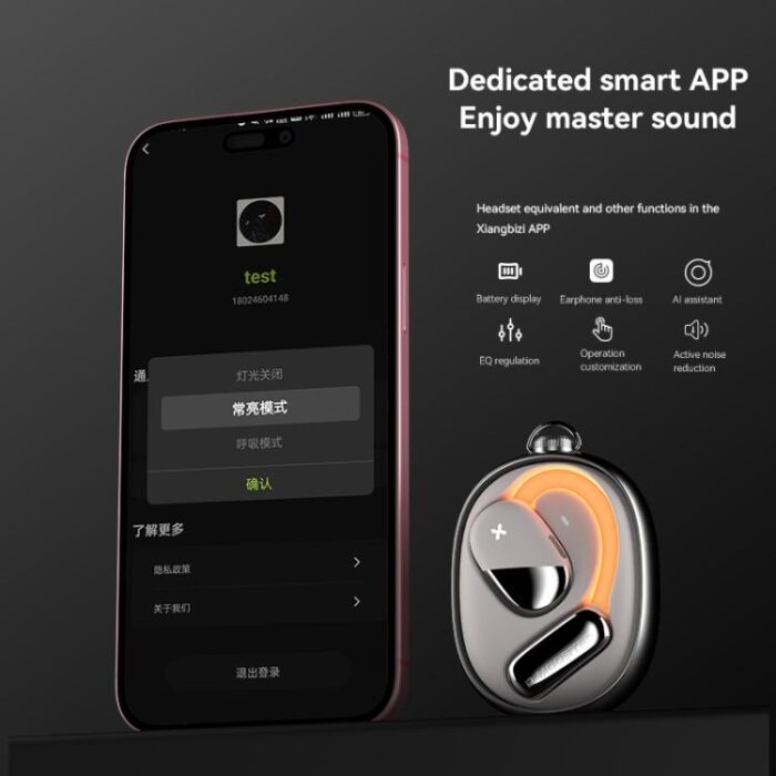 Dmooster D72 Open-Ear ANC Earbuds, Bluetooth 5.4, Dual Device, LED - Image 7
