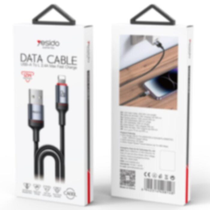 Yesido CA130L USB to Lightning Charging Cable, 2 m, 2.4A - Image 11