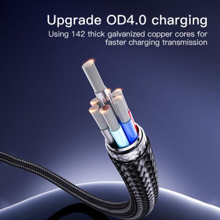 Yesido CA130L USB to Lightning Charging Cable, 2 m, 2.4A - Image 3
