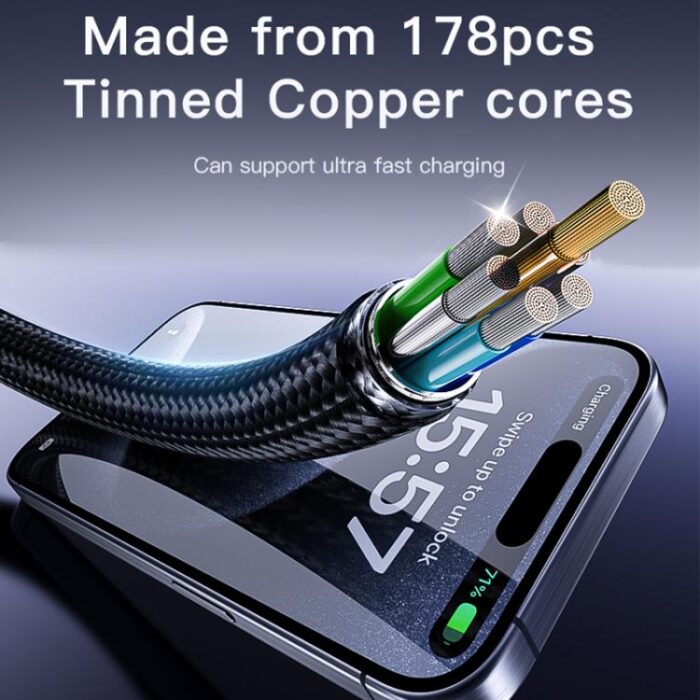 Yesido CA181 PD 60W USB-C to USB-C Charging Cable, 1.2m - Image 3