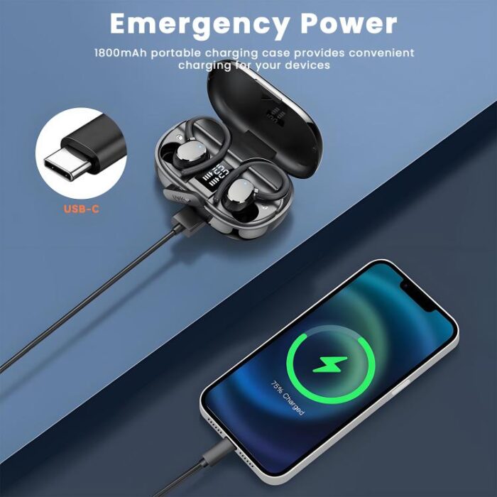 Q22 Noise Reduction Earbuds, 7h Music, Bluetooth 5.3, 1800 mAh Case - Image 8