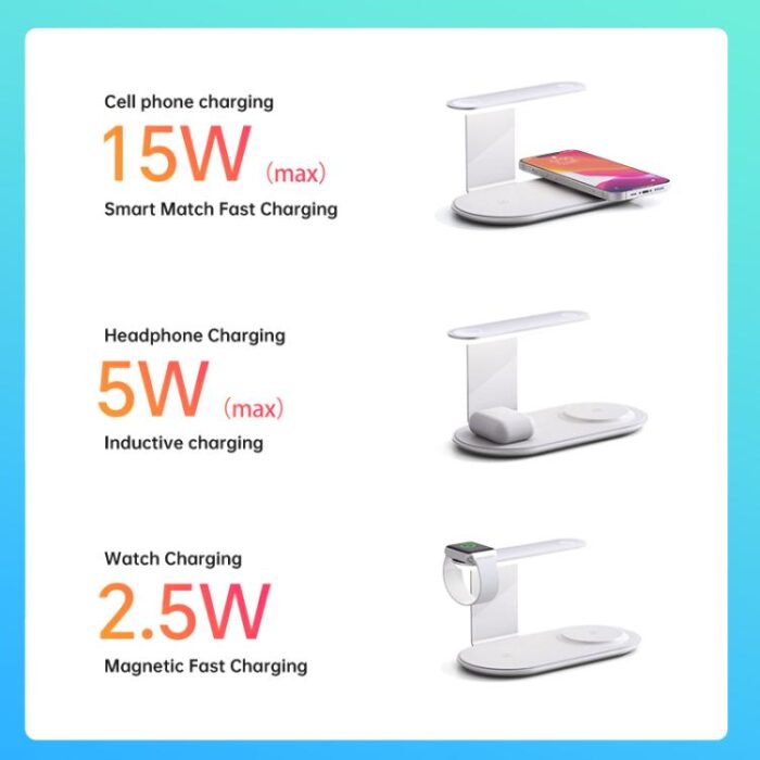 V2206 3-in-1 15W Wireless Charger with Night Light - Image 6