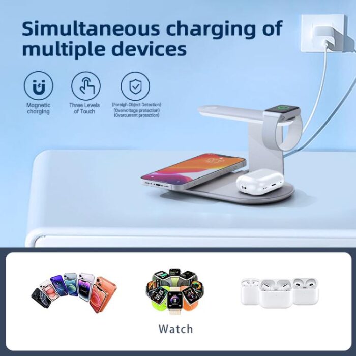 V2206 3-in-1 15W Wireless Charger with Night Light - Image 7