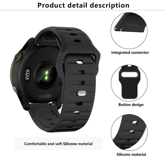 Kalebol Wave Pattern Silicone Watch Strap, 20mm / 22mm - Image 7