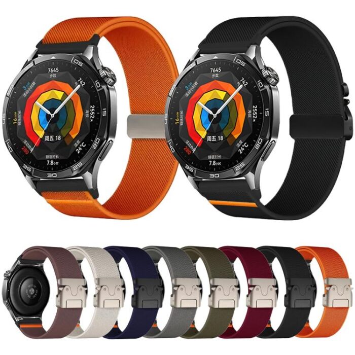 Parachute Buckle Elastic Nylon Watch Band, 20mm, 22mm - Image 2