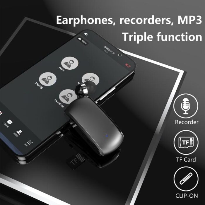 K68 Collar Clip Single-Ear Bluetooth Headset, Meeting Recording, 12h - Image 4