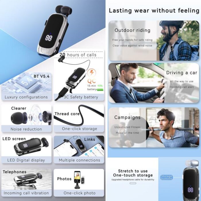 K88 Single-Ear Bluetooth Business Headset, Dual Device, 12h Talk - Image 7