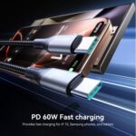 JOYROOM S-A28 Braided Fast Charging Cable, 2 m, 60W, USB-C or Lightning - Image 2