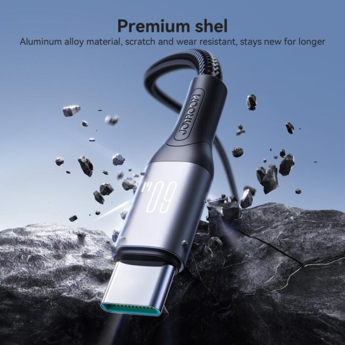 JOYROOM S-A28 Braided Fast Charging Cable, 2 m, 60W, USB-C or Lightning - Image 4
