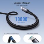 JOYROOM S-A28 Braided Fast Charging Cable, 2 m, 60W, USB-C or Lightning - Image 7