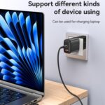 Yesido 60W USB-C to USB-C Braided Cable, 0.3 m to 3 m - Image 6