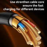 Yesido 60W USB-C to USB-C Braided Cable, 0.3 m to 3 m - Image 9