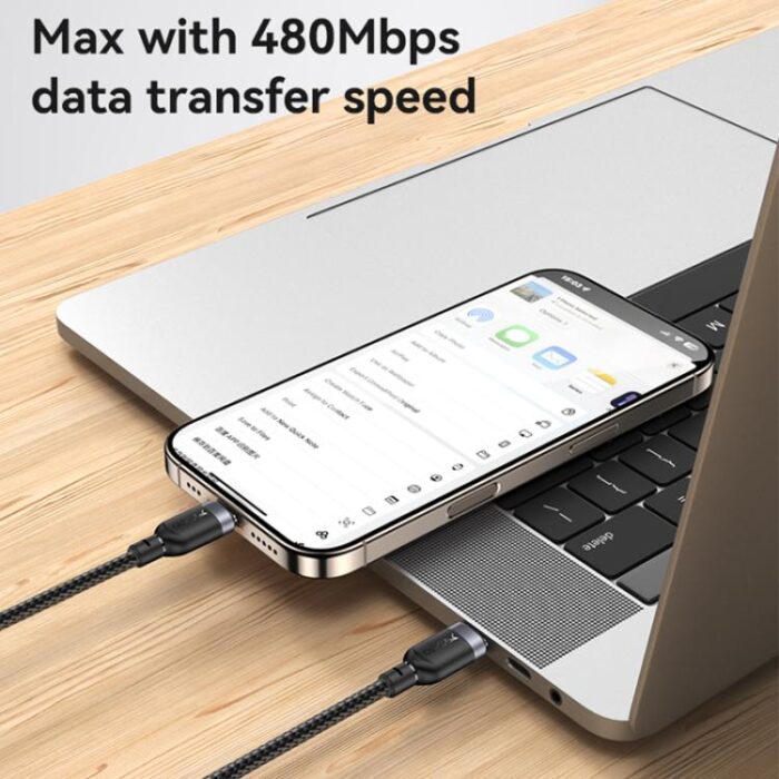 Yesido 60W USB-C to USB-C Braided Cable, 0.3 m to 3 m - Image 10