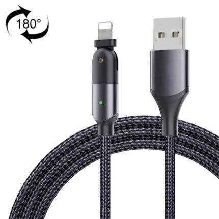 Right-Angle Lightning Charging Cable, 180-Degree Rotating, 1.2 m or 2 m