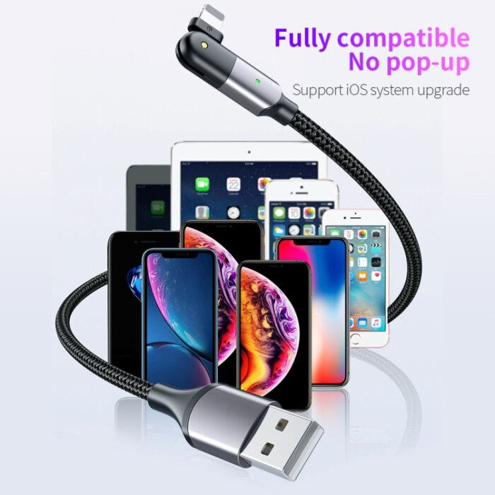 Right-Angle Lightning Charging Cable, 180-Degree Rotating, 1.2 m or 2 m - Image 15