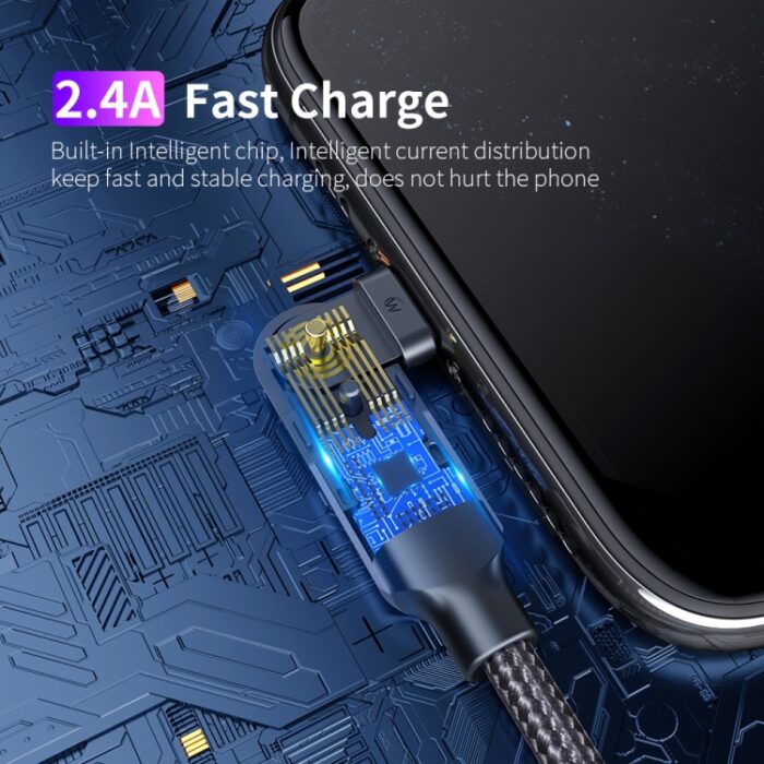 Right-Angle Lightning Charging Cable, 180-Degree Rotating, 1.2 m or 2 m - Image 8