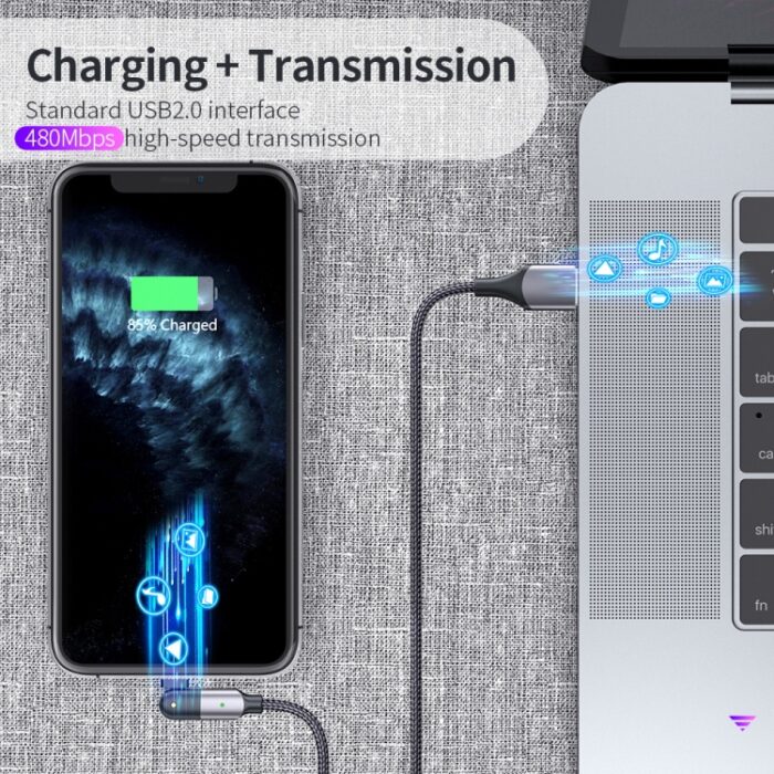 Right-Angle Lightning Charging Cable, 180-Degree Rotating, 1.2 m or 2 m - Image 9