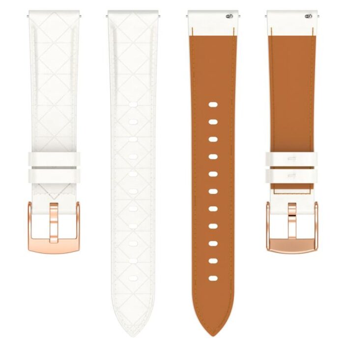 Square Leather Watch Strap with Rose Gold Buckle, 18mm / 20mm - Image 3