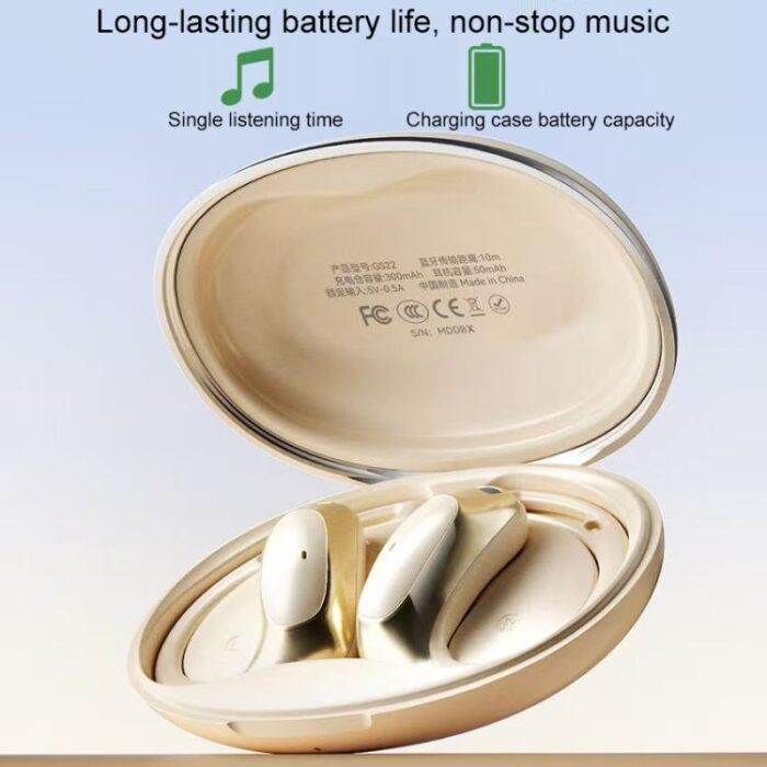 ZGA GS22 Pebble Open-Ear Wireless Earbuds, Ear Hook, 6h Playback - Image 6