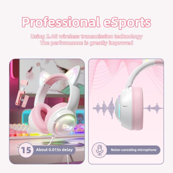 ONIKUMA GT838 Tri-Mode Wireless Gaming Headphones, 2.4G and Bluetooth - Image 3