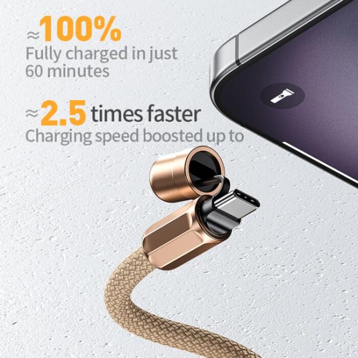 WK WDC-70 65W USB-C Lanyard Cable, 1.6 m - Image 3