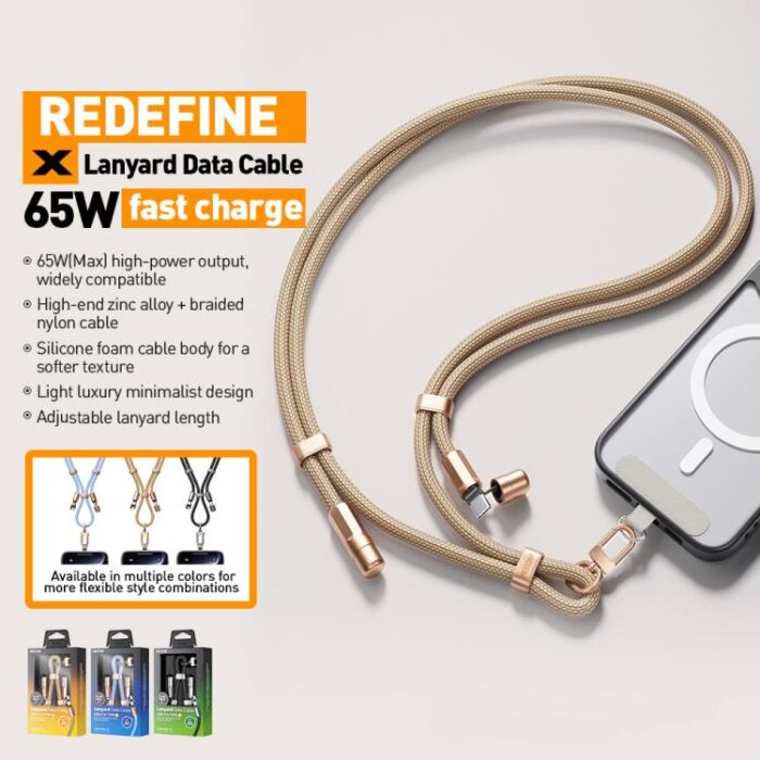 WK WDC-70 65W USB-C Lanyard Cable, 1.6 m - Image 6