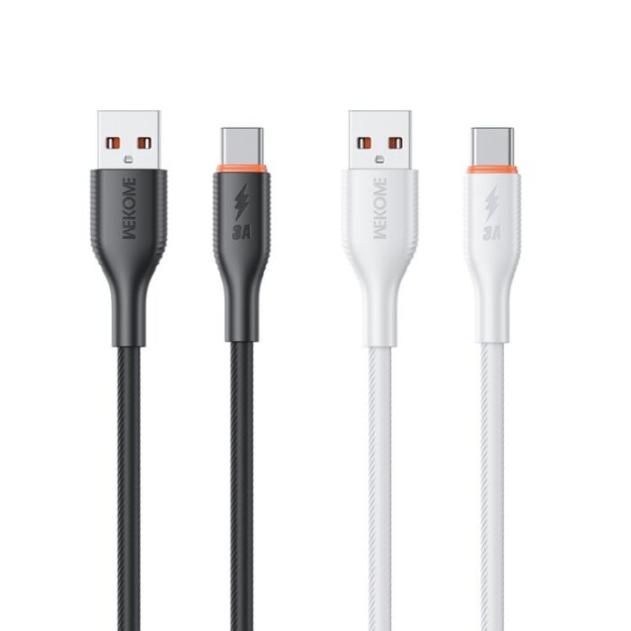 WK WDC-91a 66W USB-A to USB-C Silicone Cable, 1 m - Image 2