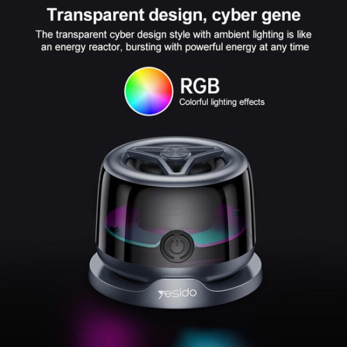 Yesido YSW32 Magnetic Mini Speaker and Phone Stand, RGB, TWS - Image 4