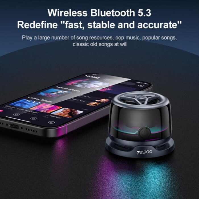 Yesido YSW32 Magnetic Mini Speaker and Phone Stand, RGB, TWS - Image 8