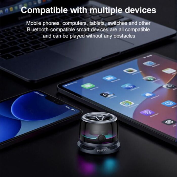 Yesido YSW32 Magnetic Mini Speaker and Phone Stand, RGB, TWS - Image 10