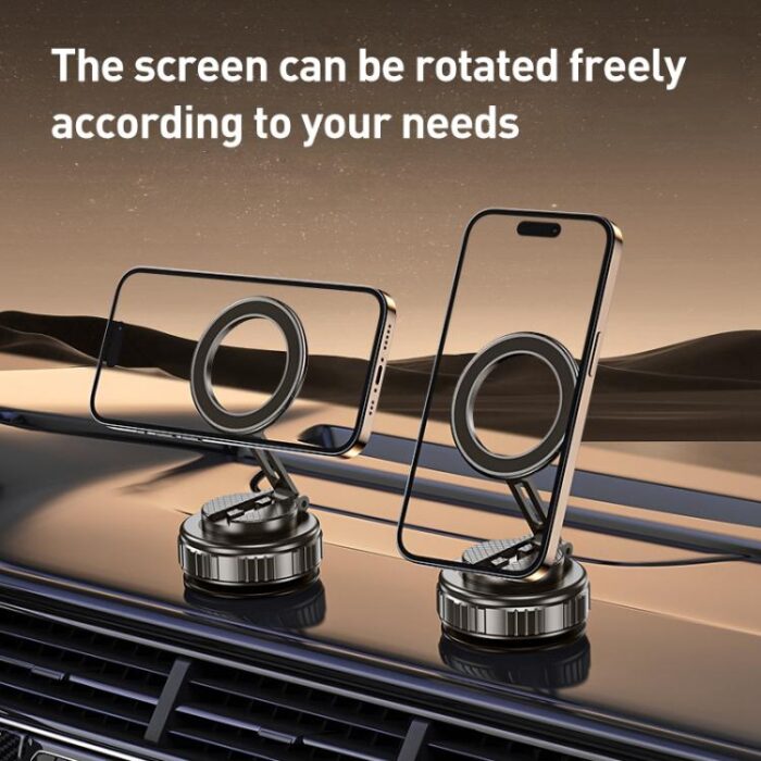 G712 Vacuum Suction Magnetic Car Phone Holder, Three-Axis Folding Arm - Image 7