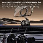 G712 Vacuum Suction Magnetic Car Phone Holder, Three-Axis Folding Arm - Image 9