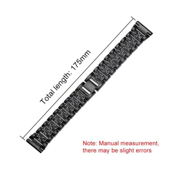 xDfind Diamond Steel Watch Band, 20mm & 22mm (COROS, TicWatch, Xiaomi, Garmin) - Image 4