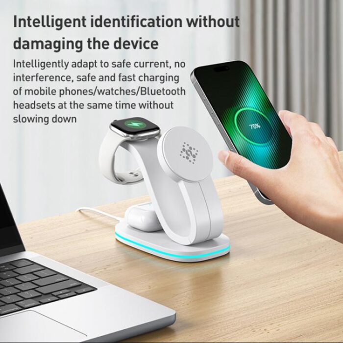 3-in-1 Universal Wireless Charger for Phone, Earbuds & Watch, 15W - Image 7