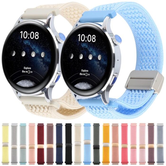 Magnetic Buckle Knitted Nylon Watch Strap, 18mm / 20mm - Image 5