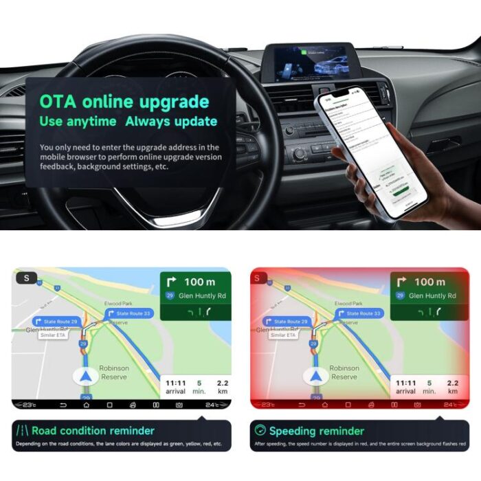 Mini Wireless CarPlay and Android Auto Adapter, USB Plug and Play - Image 4