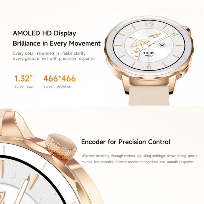 HD X2 Mini AMOLED Smartwatch for Women, 1.32 inch, IP68, BT Calling - Image 5