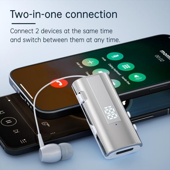 K92 Collar Clip Bluetooth Headset, 50h, Dual Phone, Vibrate Alerts - Image 3