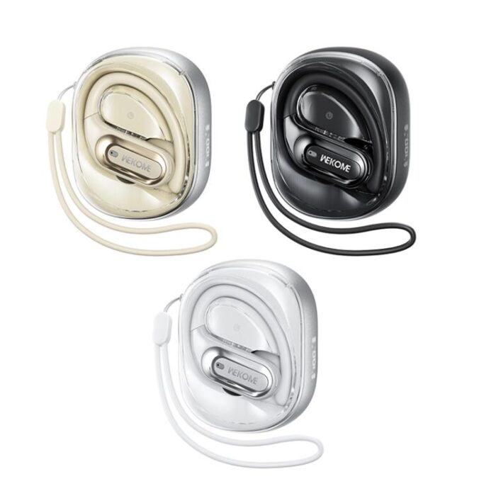 WK Beluga S18 Clip-On Open-Ear Wireless Earbuds, Bluetooth 5.4, LED Display - Image 3