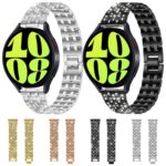 xDfind Five-Bead Full Diamond Metal Watch Band, 18mm / 20mm / 22mm - Image 3