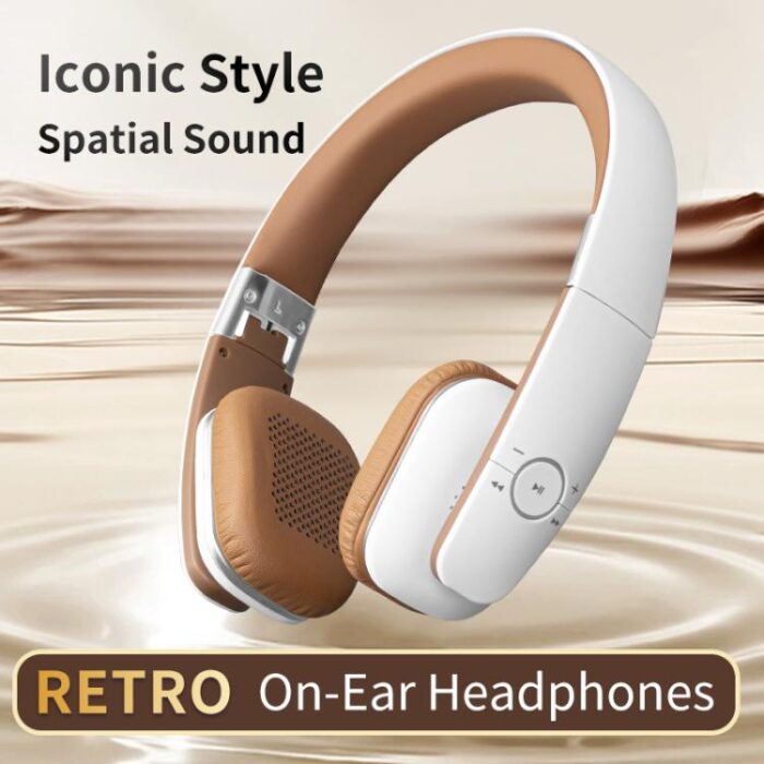 LC-3200 Retro Foldable Bluetooth 6.0 On-Ear Headphones - Image 5