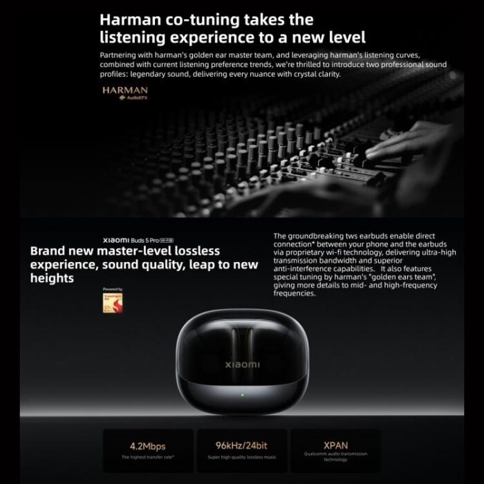 Xiaomi Buds 5 Pro Wi-Fi Edition Earbuds, Lossless Wi-Fi Audio, 55 dB ANC - Image 5