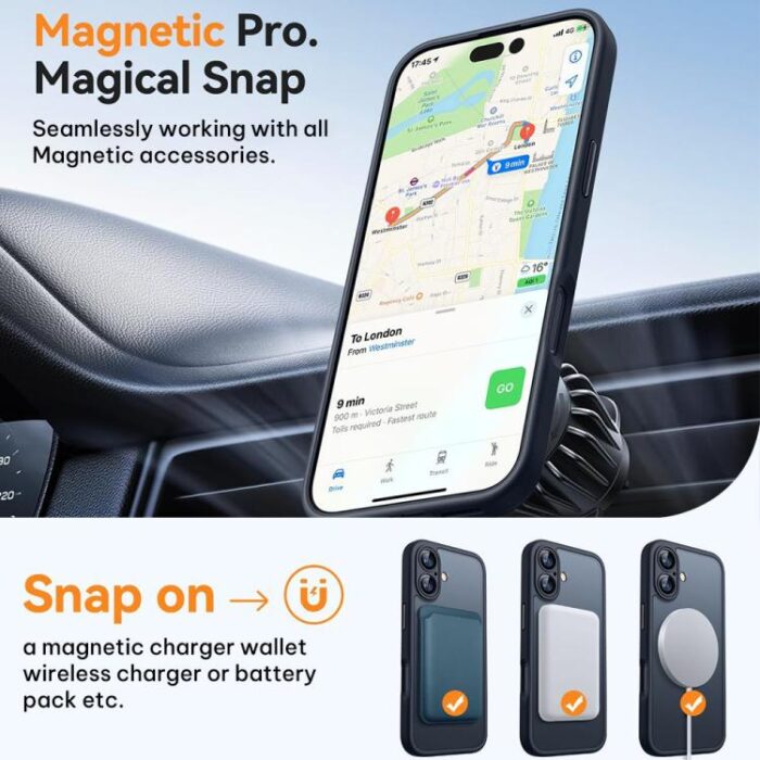 XDcase Magnetic Frosted Case for iPhone 17, 17 Pro, 17 Pro Max & Air, MagSafe-Compatible - Image 5