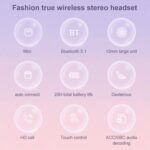 Mijiaer TN22 True Wireless Earbuds, Bluetooth 5.1, 72h with Case - Image 3