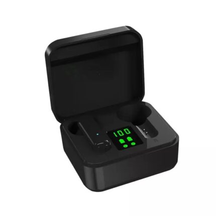 ETE-16 Semi-In-Ear Sports Wireless Earbuds with Digital Display Case