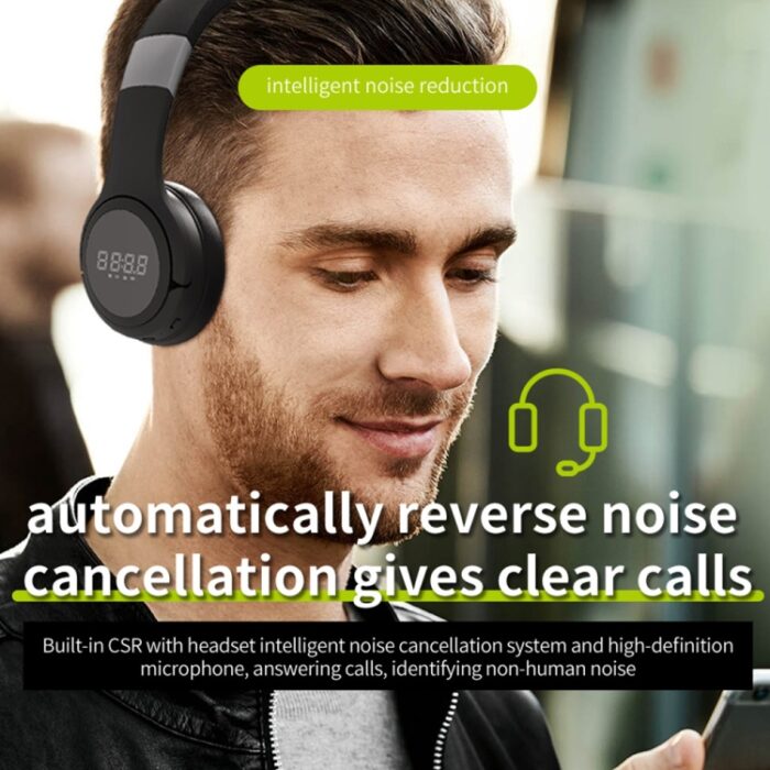 ZEALOT B28 Foldable Over-Ear Bluetooth Headphones with LCD Display - Image 13