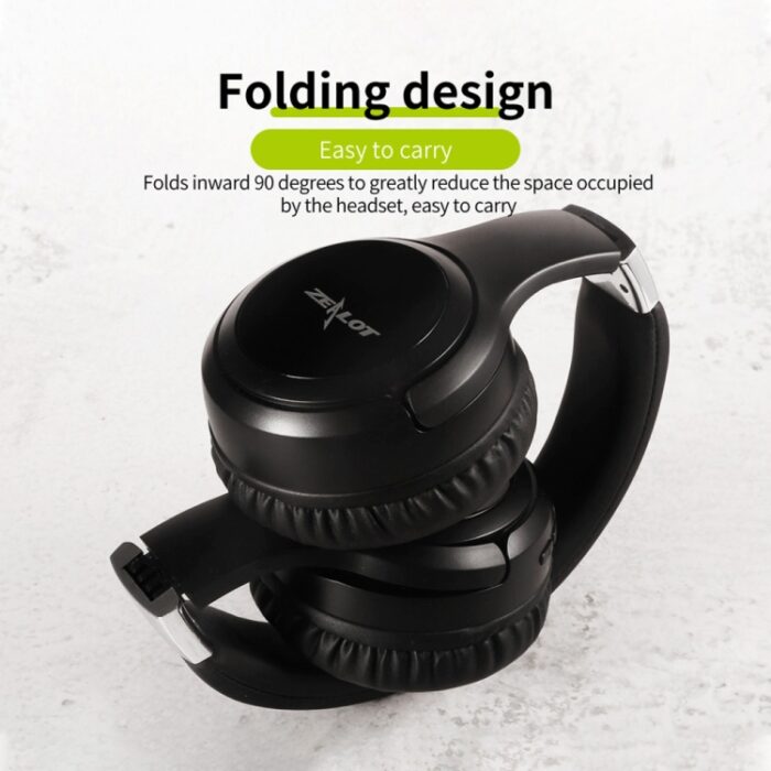 ZEALOT B28 Foldable Over-Ear Bluetooth Headphones with LCD Display - Image 4