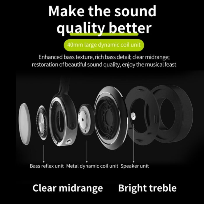 ZEALOT B28 Foldable Over-Ear Bluetooth Headphones with LCD Display - Image 9